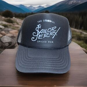 Original Sailor Jerry Spiced Rum Baseball Cap Mesh Black Adjustable